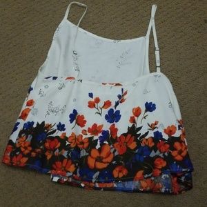 Kimchi Blue Tops - Flowey, floral crop tank top Kimchi Blue Tops - Flowey, floral crop tank top